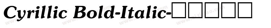 Cyrillic Bold-Italic字体转换